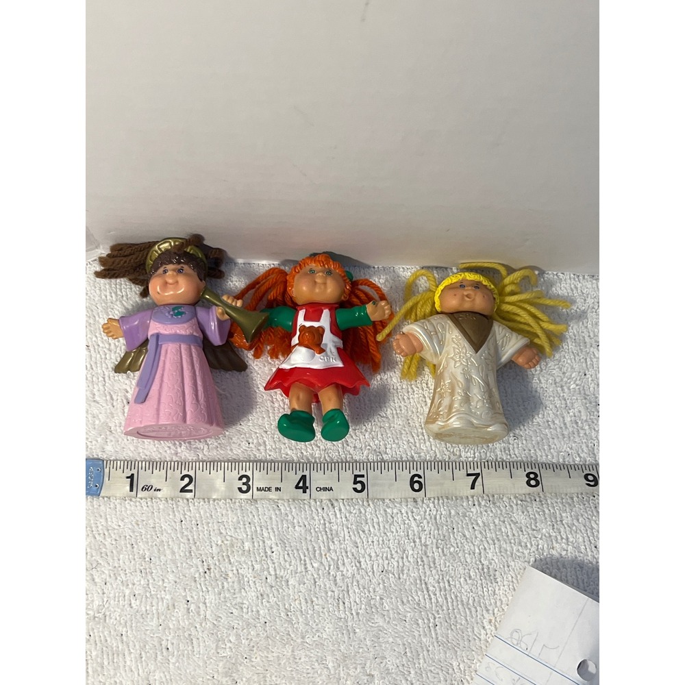Vintage Cabbage Patch Kids PVC Mini Figures Angels Christmas Lot of 3 1990s - Picture 4 of 4